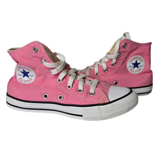 Converse Chuck Taylor All Star High Top Pink Sneakers Lace Up Shoes Youth SZ 2.5 - Picture 2 of 11